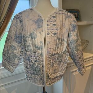 LoveShackFancy Rebloom rare unique quilted ruffle Jacket one size fits large XL